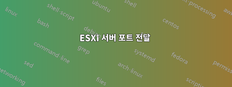 ESXI 서버 포트 전달