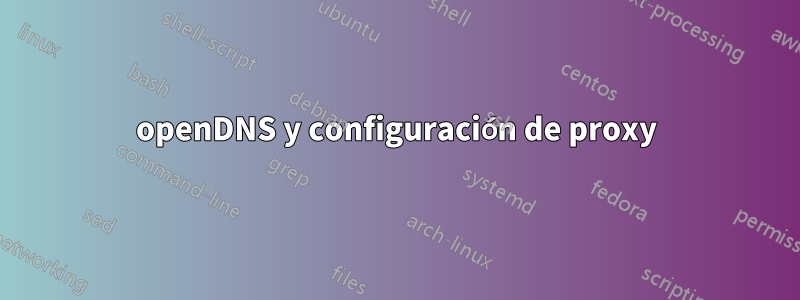 openDNS y configuración de proxy