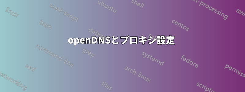 openDNSとプロキシ設定