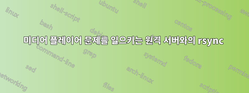 미디어 플레이어 문제를 일으키는 원격 서버와의 rsync