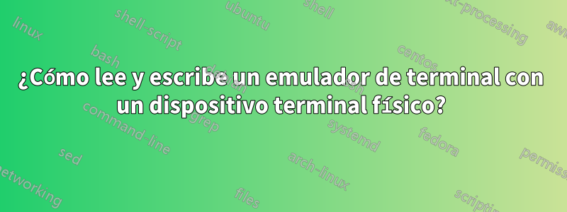 ¿Cómo lee y escribe un emulador de terminal con un dispositivo terminal físico?