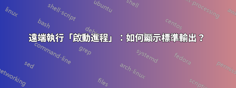 遠端執行「啟動進程」：如何顯示標準輸出？