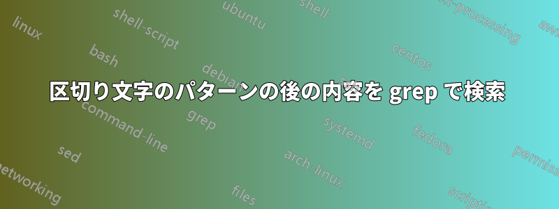 区切り文字のパターンの後の内容を grep で検索