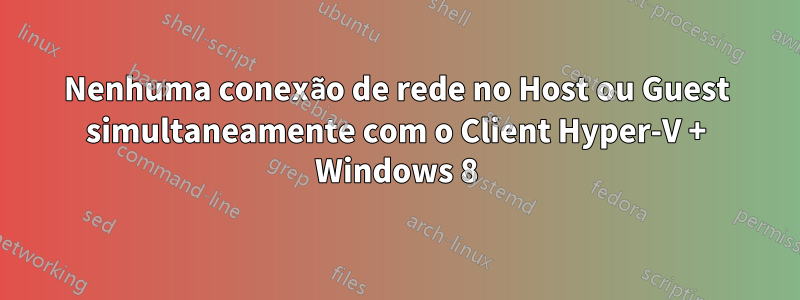 Nenhuma conexão de rede no Host ou Guest simultaneamente com o Client Hyper-V + Windows 8
