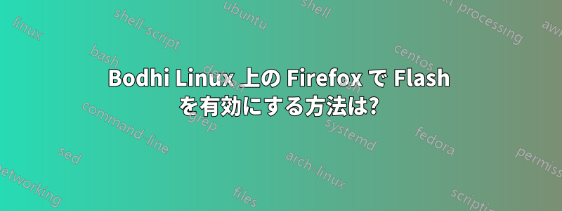 Bodhi Linux 上の Firefox で Flash を有効にする方法は?