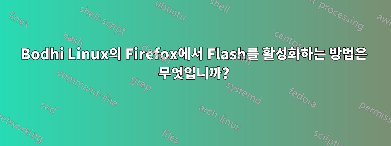Bodhi Linux의 Firefox에서 Flash를 활성화하는 방법은 무엇입니까?