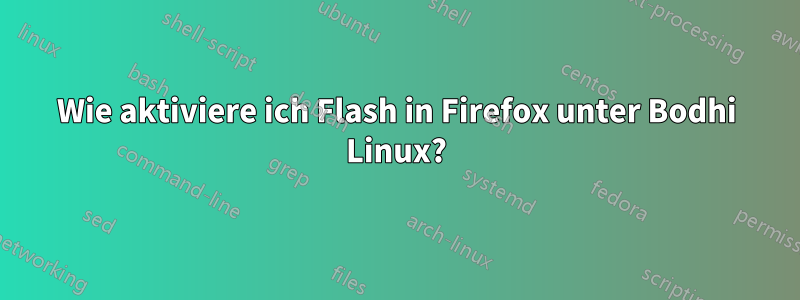 Wie aktiviere ich Flash in Firefox unter Bodhi Linux?