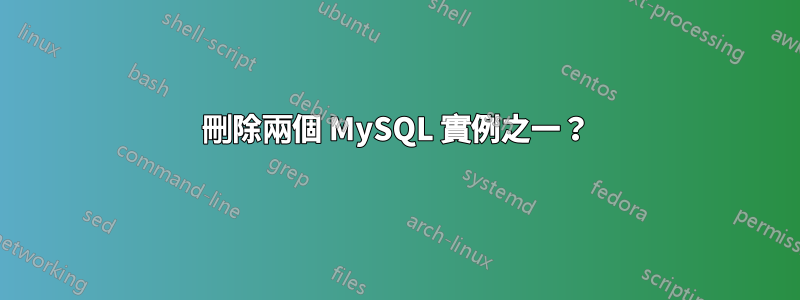 刪除兩個 MySQL 實例之一？