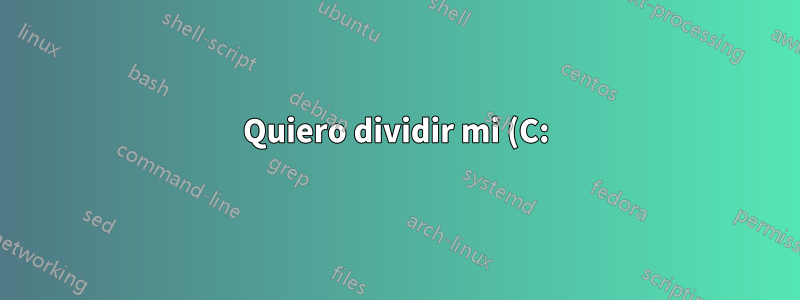 Quiero dividir mi (C:) en dos volúmenes, instalar win8 en el nuevo volumen. ¿Es posible?