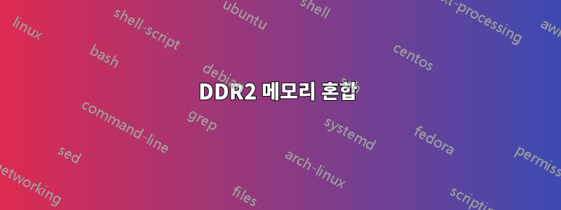 DDR2 메모리 혼합