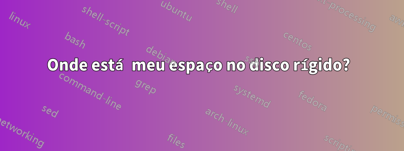 Onde está meu espaço no disco rígido? 