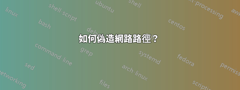 如何偽造網路路徑？
