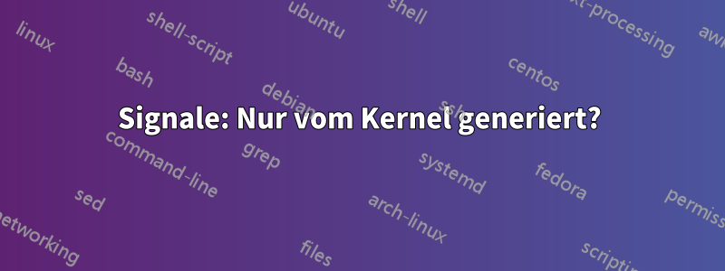 Signale: Nur vom Kernel generiert?