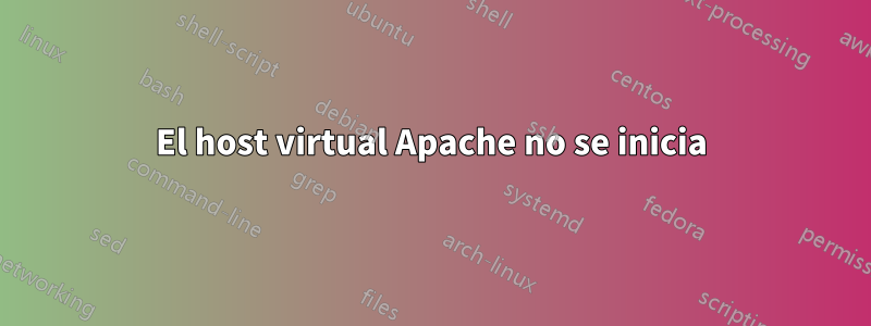 El host virtual Apache no se inicia