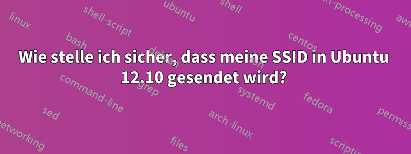 Wie stelle ich sicher, dass meine SSID in Ubuntu 12.10 gesendet wird?