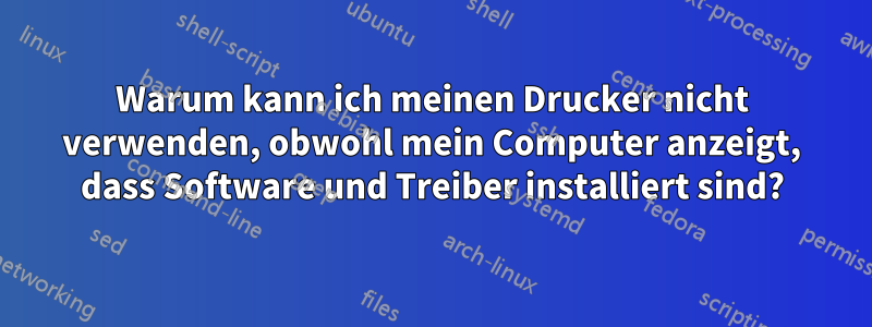 Warum kann ich meinen Drucker nicht verwenden, obwohl mein Computer anzeigt, dass Software und Treiber installiert sind?