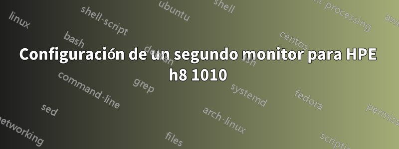 Configuración de un segundo monitor para HPE h8 1010