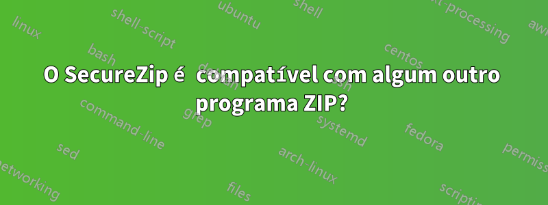 O SecureZip é compatível com algum outro programa ZIP?