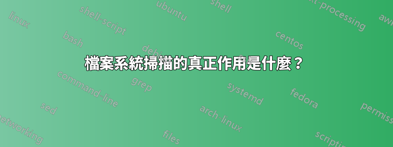 檔案系統掃描的真正作用是什麼？