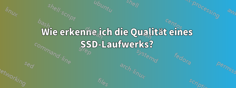 Wie erkenne ich die Qualität eines SSD-Laufwerks?