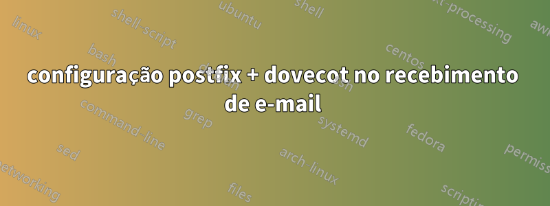 configuração postfix + dovecot no recebimento de e-mail