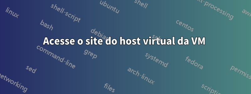 Acesse o site do host virtual da VM