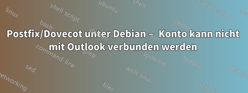 Postfix/Dovecot unter Debian – Konto kann nicht mit Outlook verbunden werden