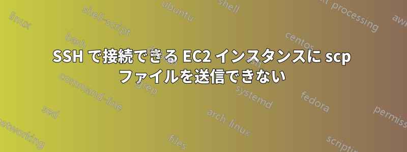 SSH で接続できる EC2 インスタンスに scp ファイルを送信できない