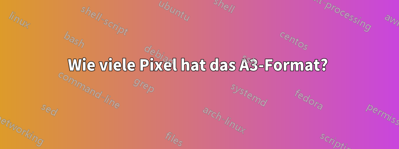 Wie viele Pixel hat das A3-Format?