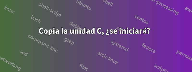 Copia la unidad C, ¿se iniciará? 