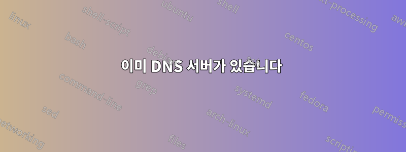 이미 DNS 서버가 있습니다