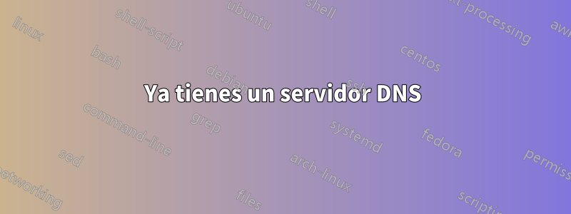 Ya tienes un servidor DNS