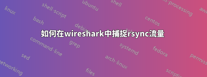 如何在wireshark中捕捉rsync流量