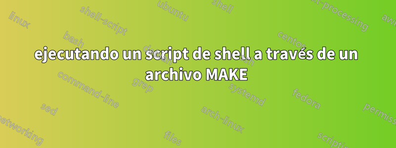 ejecutando un script de shell a través de un archivo MAKE