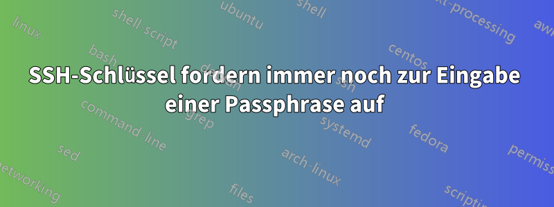 SSH-Schlüssel fordern immer noch zur Eingabe einer Passphrase auf