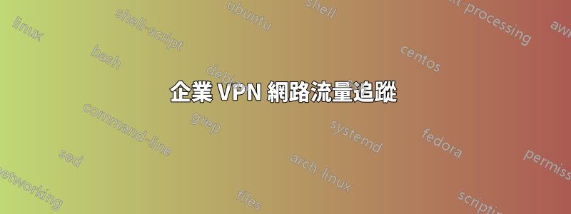 企業 VPN 網路流量追蹤