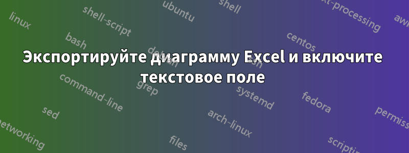 Экспортируйте диаграмму Excel и включите текстовое поле