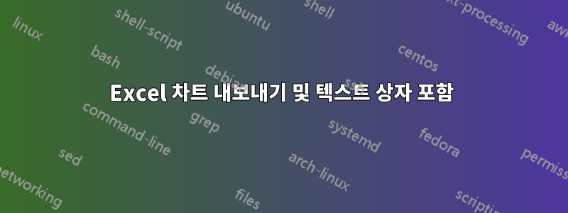 Excel 차트 내보내기 및 텍스트 상자 포함