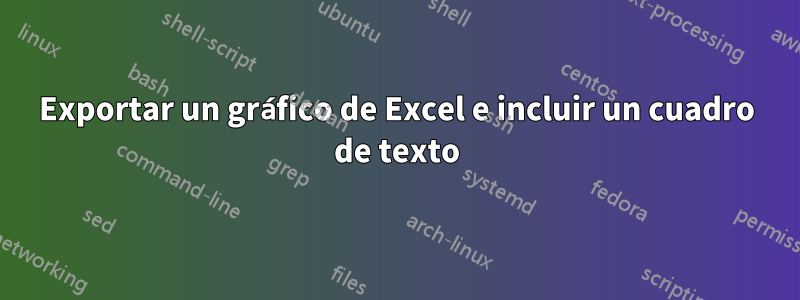 Exportar un gráfico de Excel e incluir un cuadro de texto