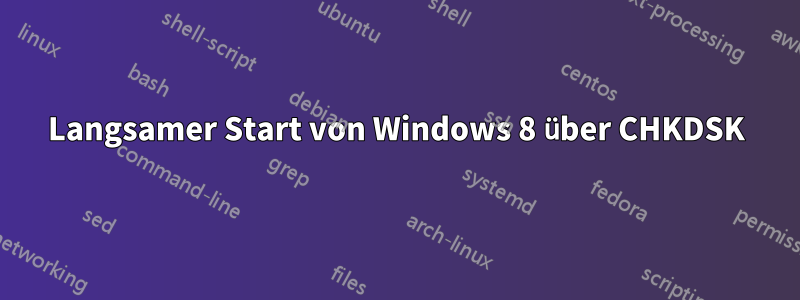 Langsamer Start von Windows 8 über CHKDSK