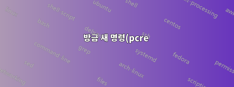 방금 새 명령(pcre)을 설치했는데 표시되지 않지만 매뉴얼이 표시됩니까?