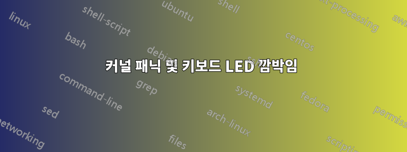 커널 패닉 및 키보드 LED 깜박임