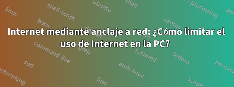 Internet mediante anclaje a red: ¿Cómo limitar el uso de Internet en la PC? 