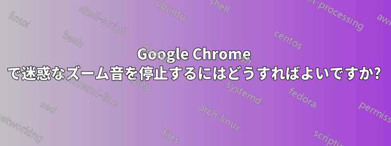 Google Chrome で迷惑なズーム音を停止するにはどうすればよいですか?