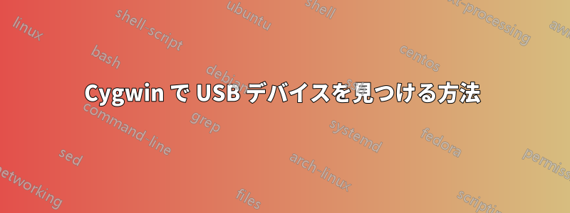 Cygwin で USB デバイスを見つける方法