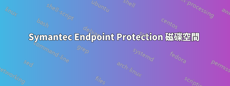 Symantec Endpoint Protection 磁碟空間