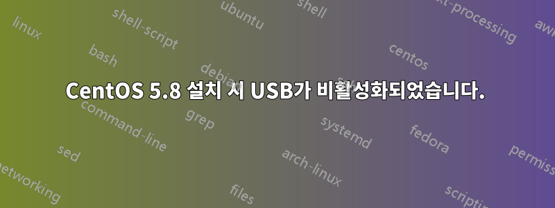 CentOS 5.8 설치 시 USB가 비활성화되었습니다.