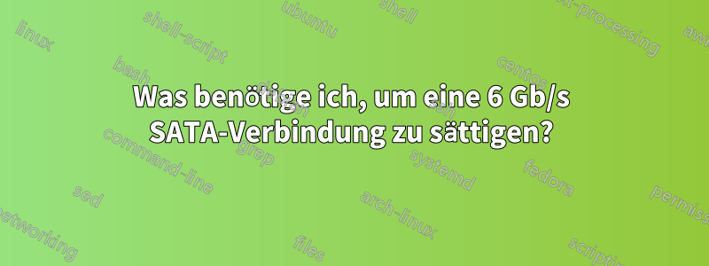 Was benötige ich, um eine 6 Gb/s SATA-Verbindung zu sättigen?