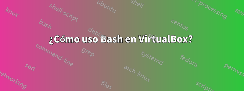 ¿Cómo uso Bash en VirtualBox?