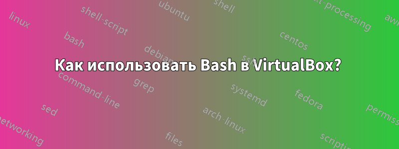 Как использовать Bash в VirtualBox?